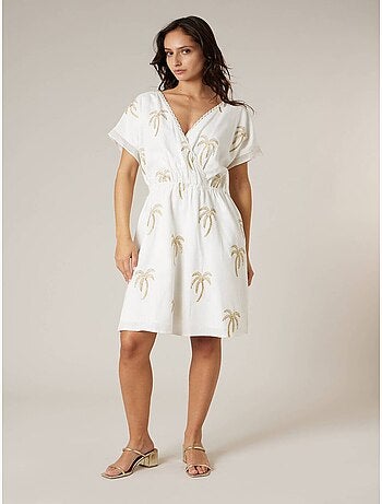 Robe ample femme en lin mélangé 'Deeluxe'