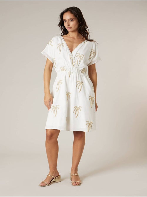 Robe ample femme en lin mélangé 'Deeluxe' - Kiabi
