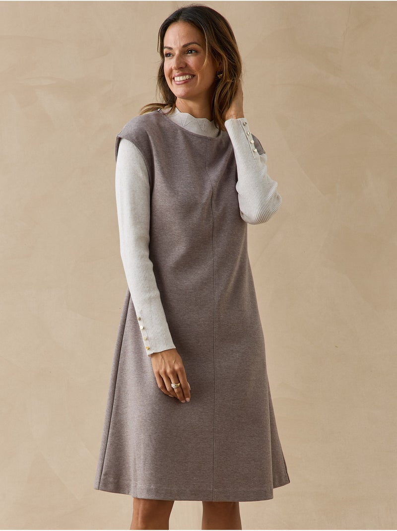 Robe ample sans manches col rond - daxon Marron - Kiabi