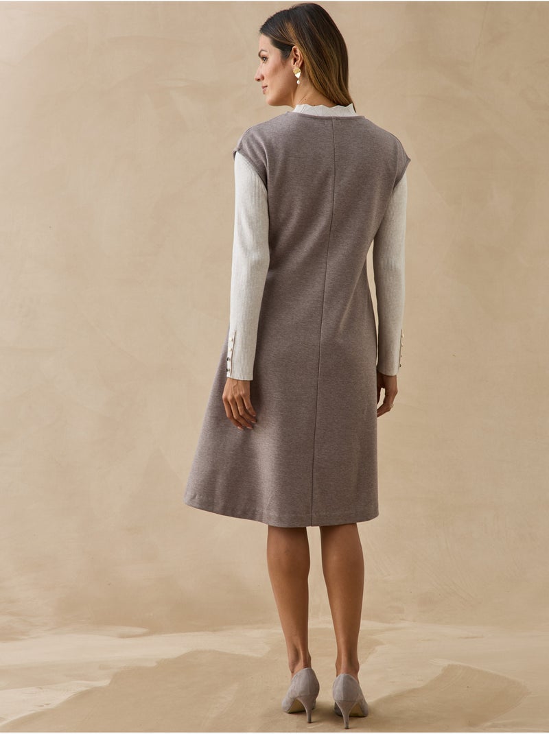Robe ample sans manches col rond - daxon Marron - Kiabi