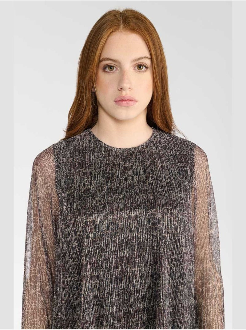 Robe ancegi droite 'le temps des cerises' Bleu - Kiabi