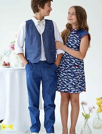 Robe Asiatique Poissons Carpes col Mao ANNAM - La Faute à Voltaire