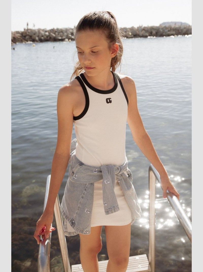 Robe ATENIGI moulante 'Le Temps Des Cerises' Blanc - Kiabi