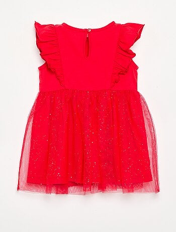 Robe avec base en tulle pailletée