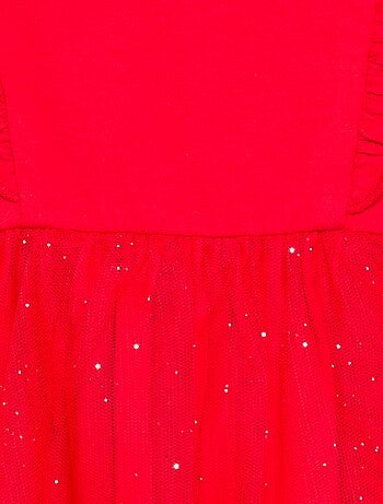 Robe avec base en tulle pailletée