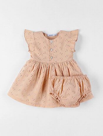 Robe avec bloomer, broderie anglaise Noukie's