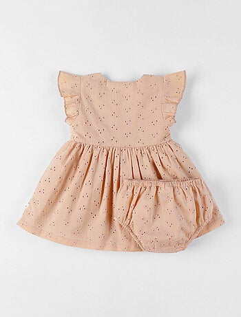 Robe avec bloomer, broderie anglaise Noukie's