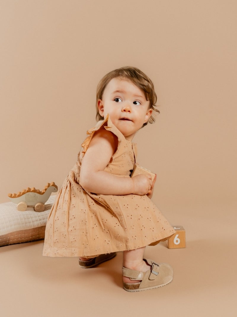 Robe avec bloomer, broderie anglaise Noukie's Beige - Kiabi