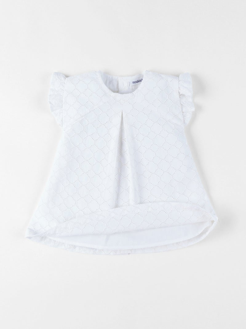 Robe avec bloomer, Broderie Anglaise Noukie's Blanc - Kiabi