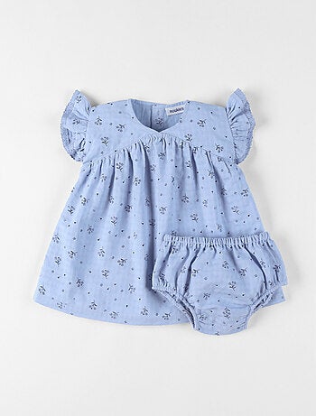 Robe avec bloomer, Crêpe gaufrée Noukie's