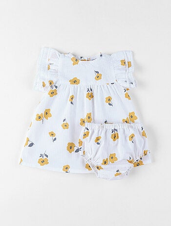 Robe avec bloomer, Crépon de Coton Noukie's