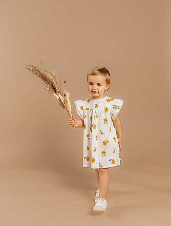 Robe avec bloomer, Crépon de Coton Noukie's
