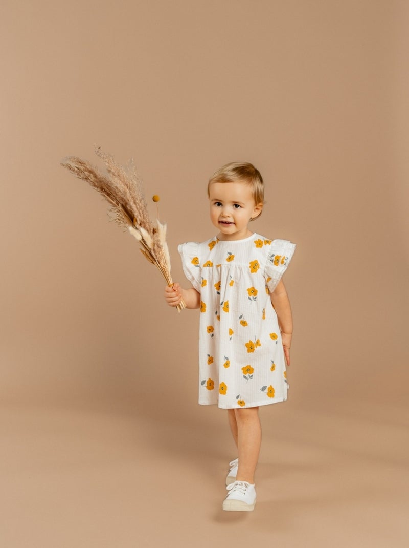 Robe avec bloomer, Crépon de Coton Noukie's Blanc - Kiabi