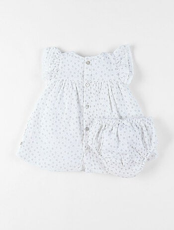 Robe avec Bloomer, Mousseline de Coton Noukie's