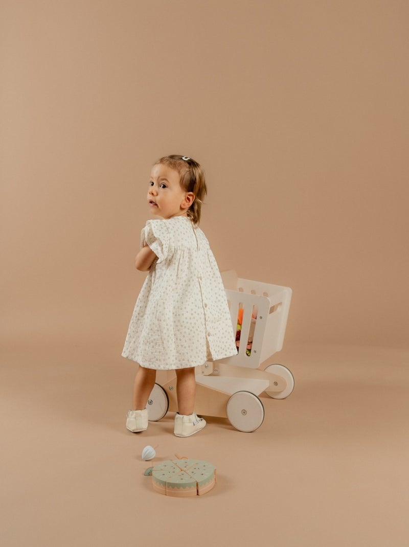 Robe avec Bloomer, Mousseline de Coton Noukie's Blanc - Kiabi