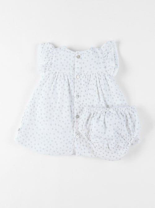 Robe avec Bloomer, Mousseline de Coton Noukie's - Kiabi