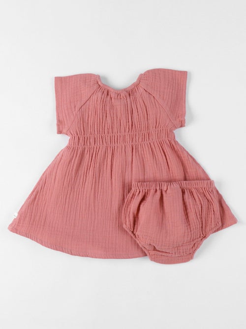Robe avec bloomer, Mousseline de Coton Noukie's - Kiabi