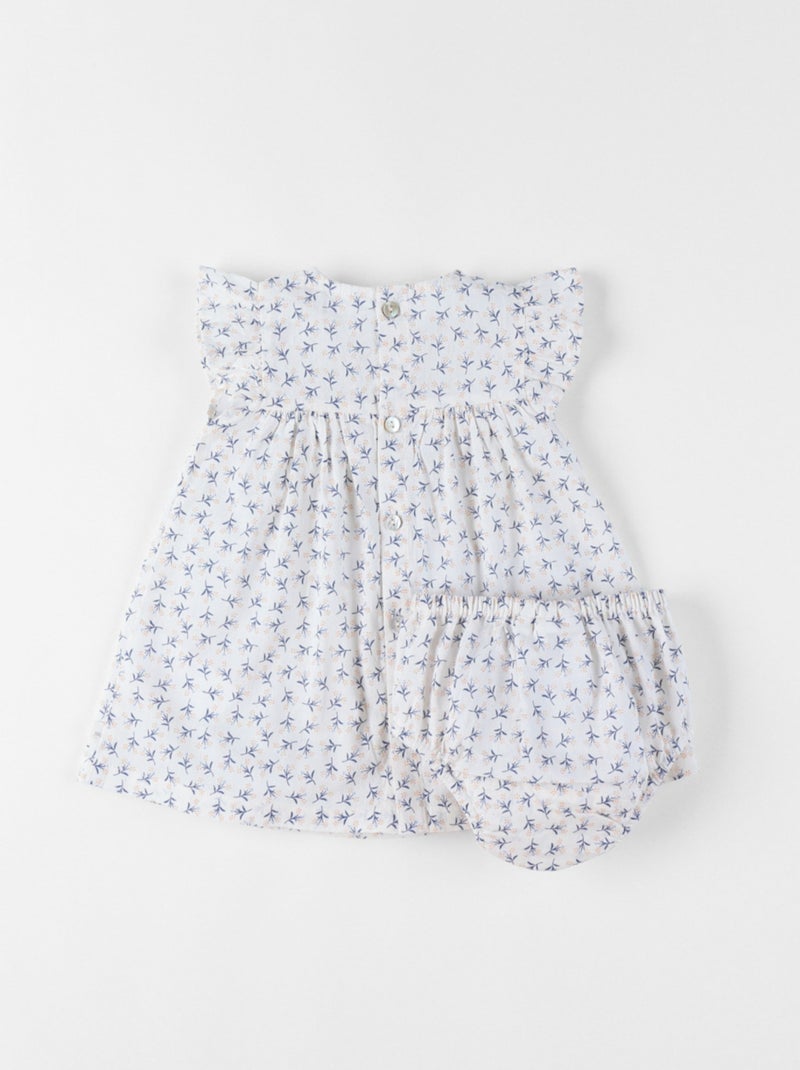 Robe avec bloomer, Voile de coton Noukie's Blanc - Kiabi