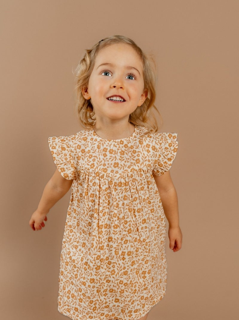 Robe avec bloomer, Voile de coton Noukie's Jaune - Kiabi