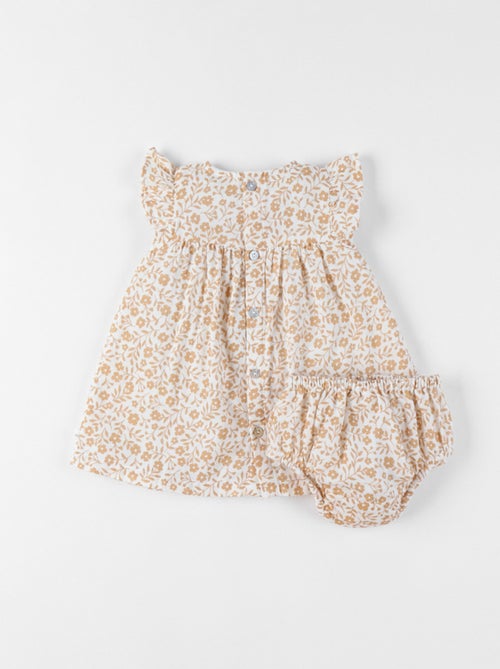 Robe avec bloomer, Voile de coton Noukie's - Kiabi