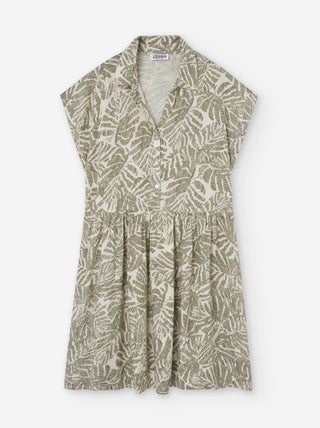 Robe avec Boutons et Motif