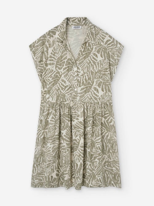 Robe avec Boutons et Motif - Kiabi