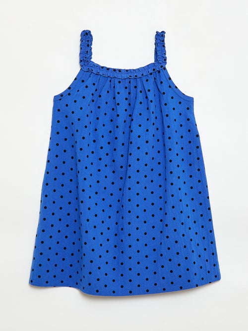 Robe avec bretelles et col volanté - Kiabi