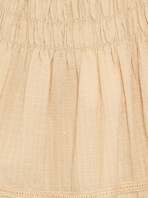 Robe avec bretelles volantées et élastiquées - Kiabi