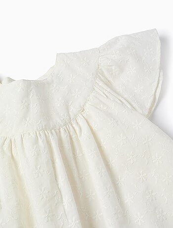 Robe avec Broderie Anglaise et Volants