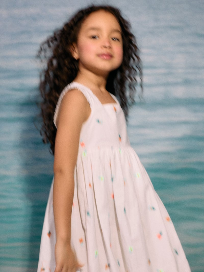 Robe avec Broderies de Fleurs Brothers & Sisters Blanc - Kiabi