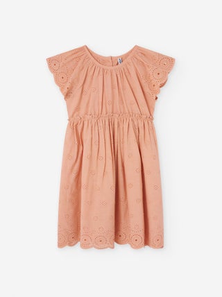 Robe avec Broderies et Fronces