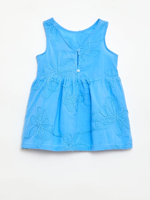 Robe avec broderies fleurs - Kiabi