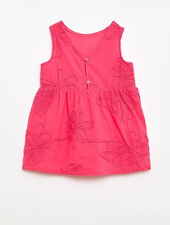 Robe avec broderies fleurs