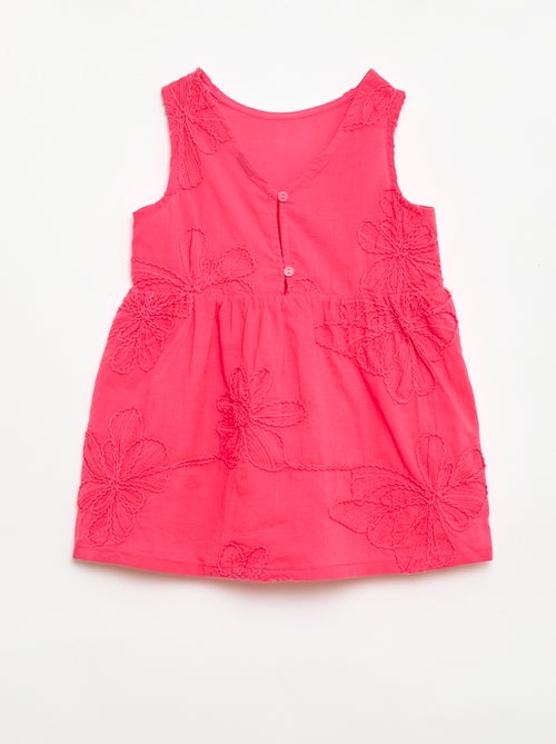 Robe avec broderies fleurs - Kiabi