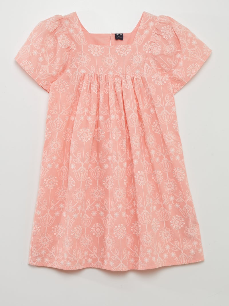 Robe avec broderies indiennes Rose - Kiabi