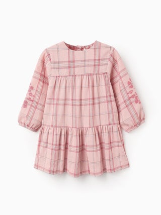 Robe avec Carreaux et Point de Croix