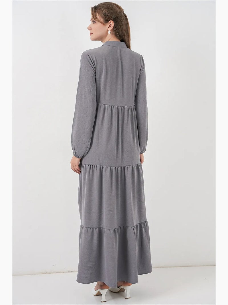 Robe avec cravate au cou bdart Gris - Kiabi