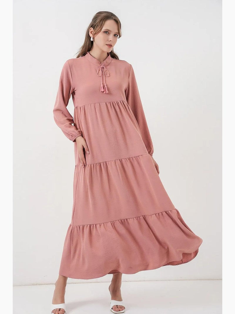 Robe avec cravate au cou bdart Rose pâle - Kiabi