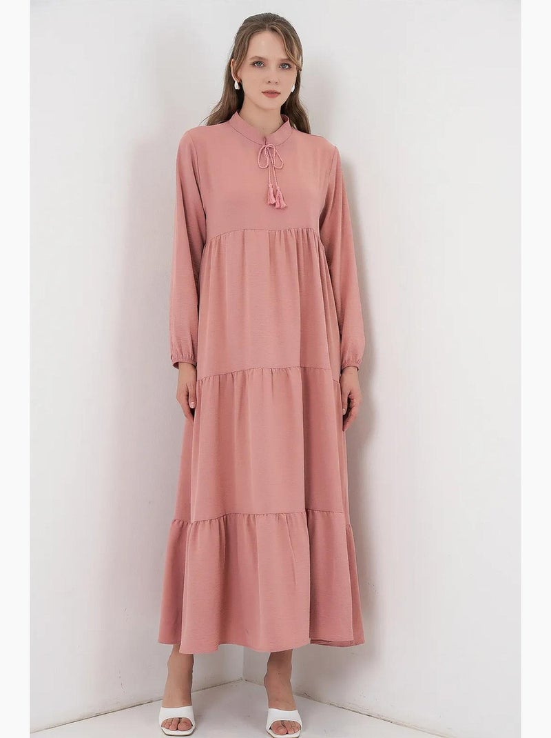 Robe avec cravate au cou bdart Rose pâle - Kiabi