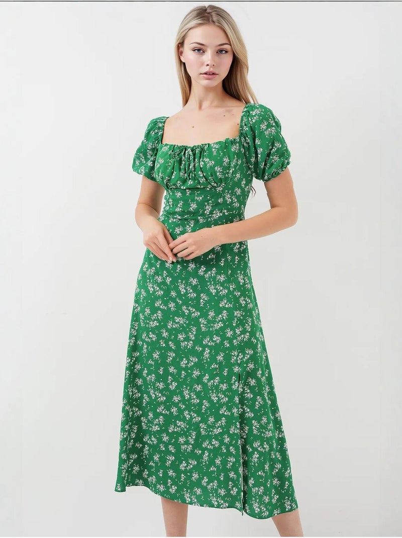 Robe avec détail fendu bdart Vert émeraude - Kiabi
