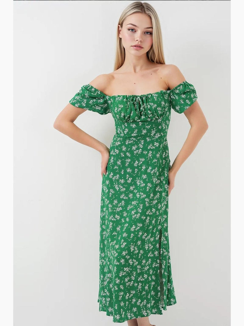 Robe avec détail fendu bdart Vert émeraude - Kiabi
