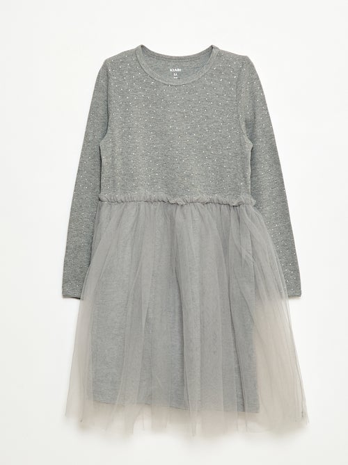 Robe avec effet 2 en 1 avec base en tulle - Kiabi