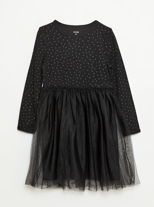 Robe avec effet 2 en 1 avec base en tulle - Kiabi