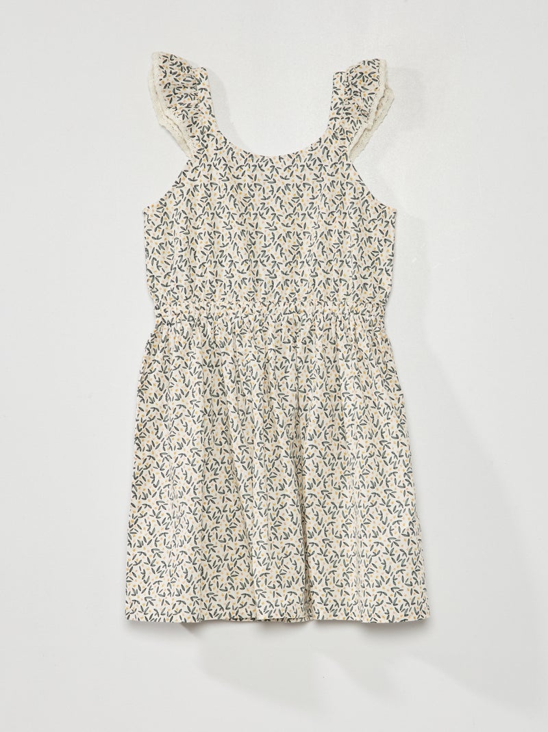 Robe avec imprimé 'fleuri' Blanc - Kiabi