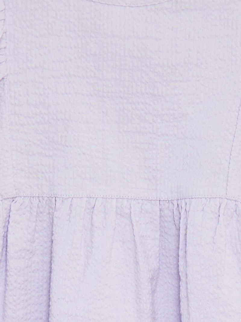 Robe avec manches ballon Violet - Kiabi