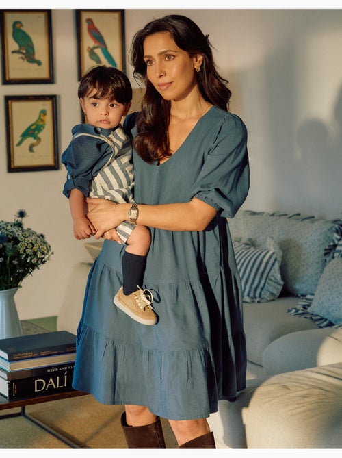 Robe avec manches bouffantes et découpe You&Me - Kiabi