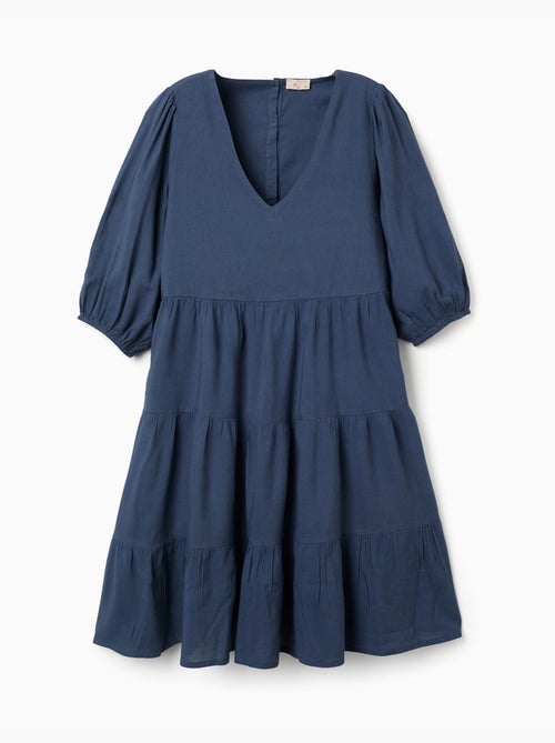 Robe avec manches bouffantes et découpe You&Me - Kiabi