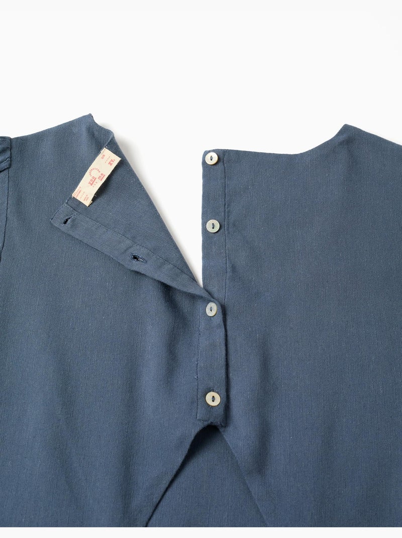 Robe avec manches bouffantes et découpe You&Me Bleu foncé - Kiabi