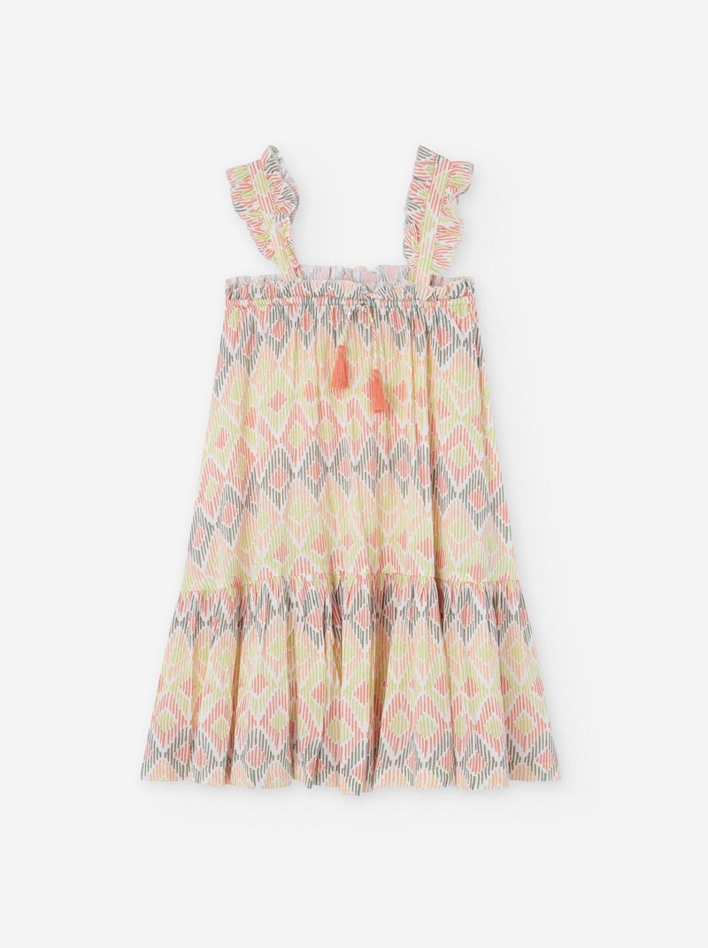 Robe avec Motif et Breloques Blanc Ecru - Kiabi