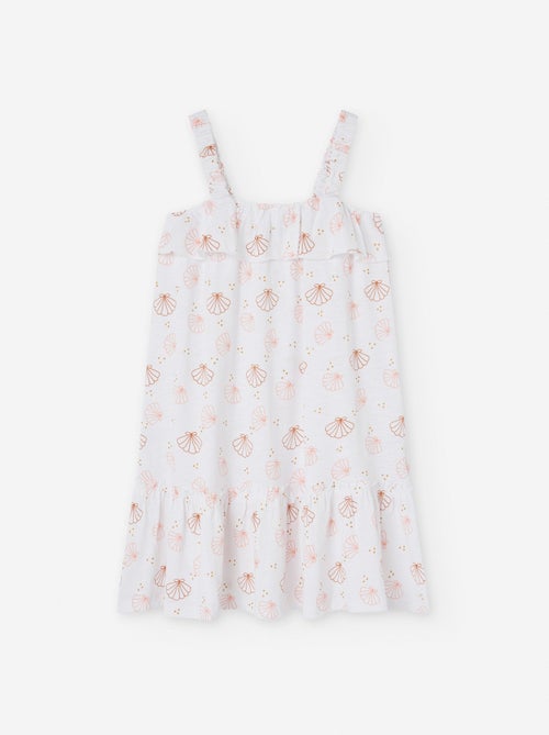 Robe avec Motif et Volants - Kiabi